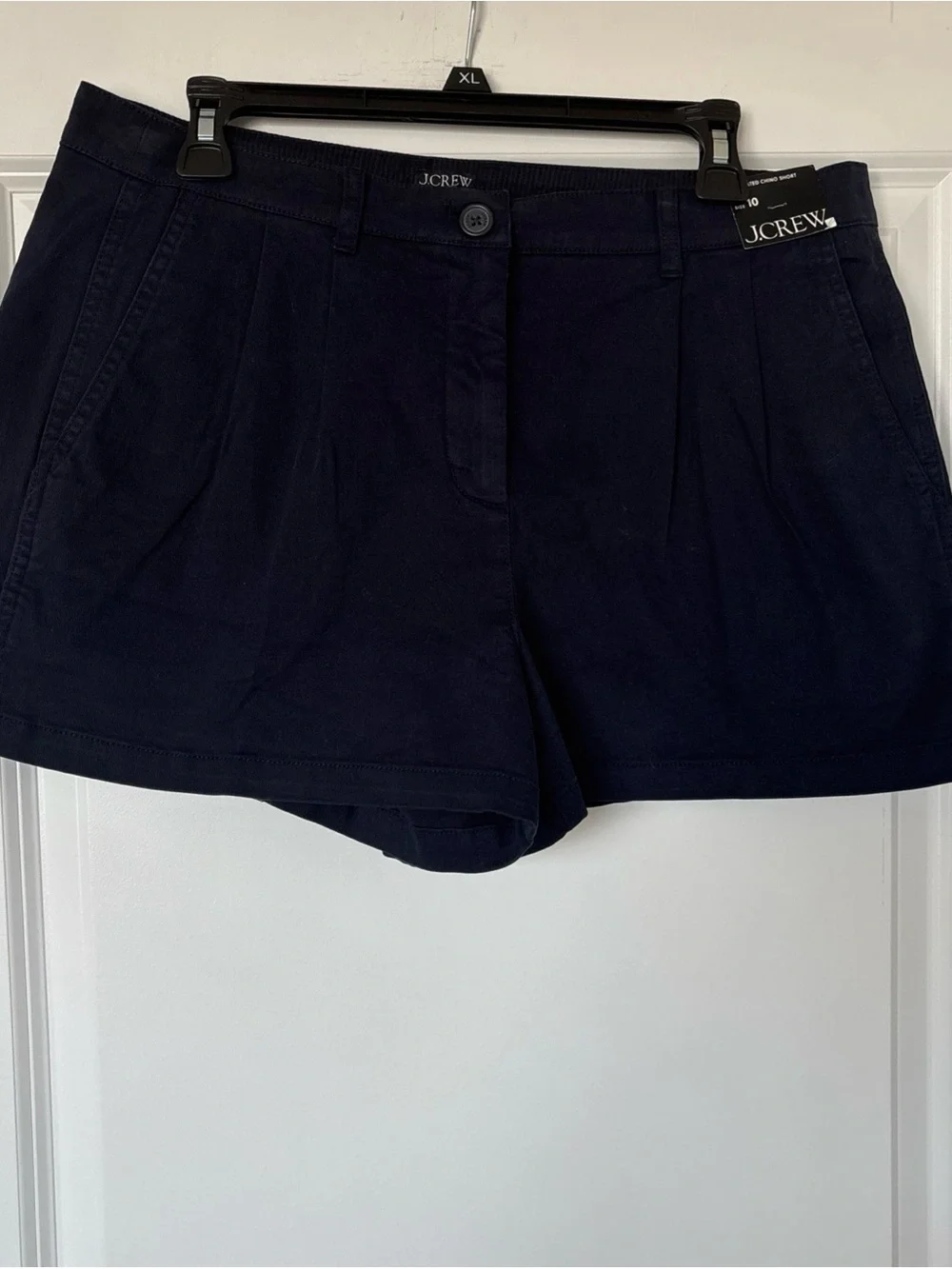 Women’s J Crew 3” Navy Pleated Chino Shorts Size 10